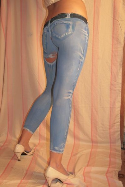 Body art skinny jeans skintight jeans by Emina Huskic Emir Mutevelic and 