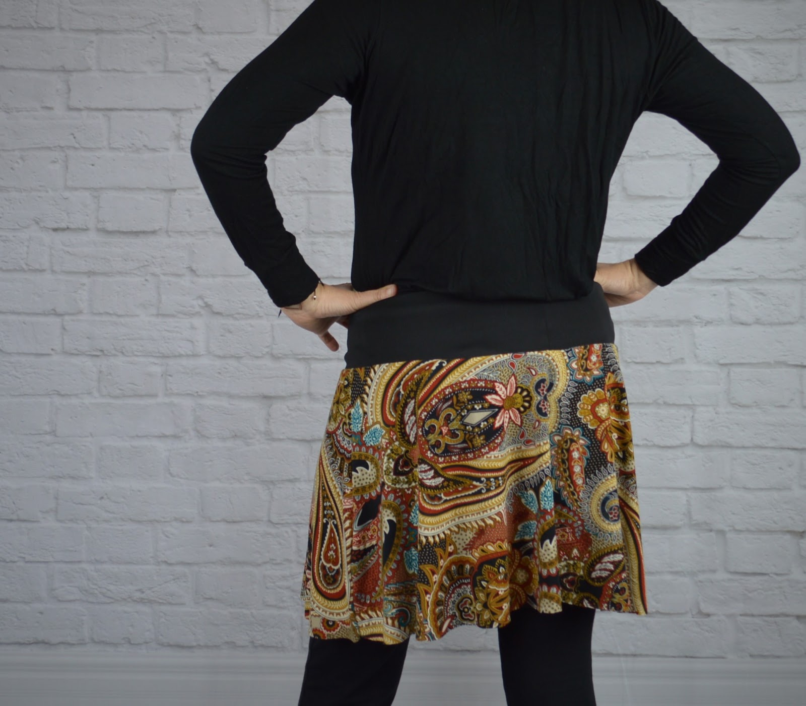 falda handmade uve original estampado étnico