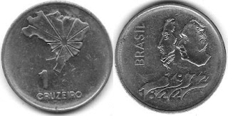 1 Cruzeiro  (150th Anniversary of the Independence of Brazil)