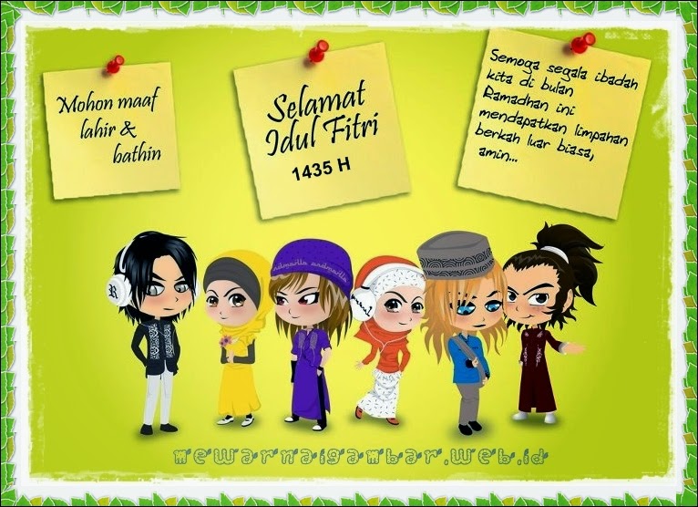 Mewarnai Gambar Bertema Idul Fitri  Mewarnai Gambar