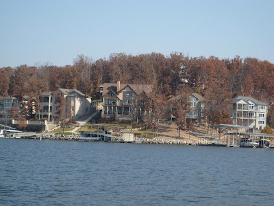 homes one on top of the other at the Lake of the  Ozarks