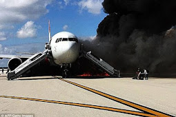 Passengers flee as plane bursts into flames on the tarmac at Fort Lauderdale airport in Florida (photos)