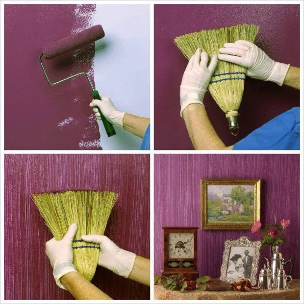 Make-a-Textured-Painted-Wall-with-a-Broom-620x620