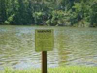 Santee State Park, SC, closed bathing pavillion