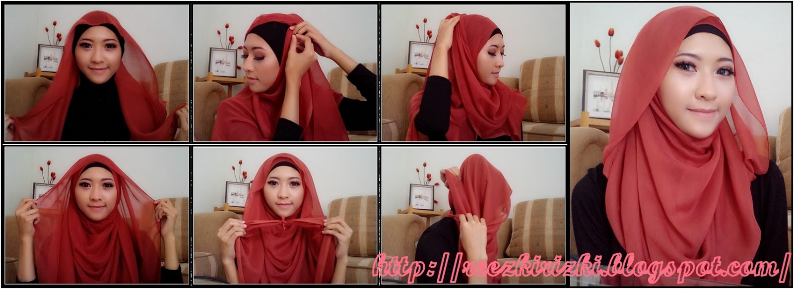 28 Gambar Terupdate Tutorial Hijab Segi Empat Casual Paling Update