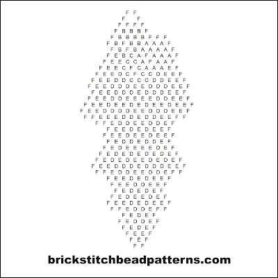 Click for a larger image of the Holly Leaf with Berries brick stitch bead pattern word chart.