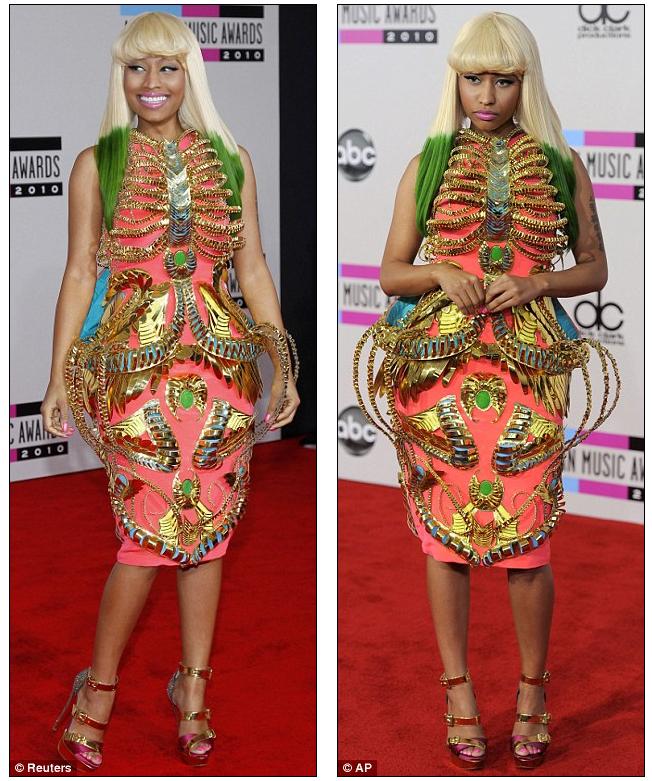 nicki minaj green dress. Undcided: US rapper Nicki