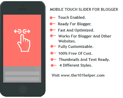 featured posts swiper widgets for blogger mobile site