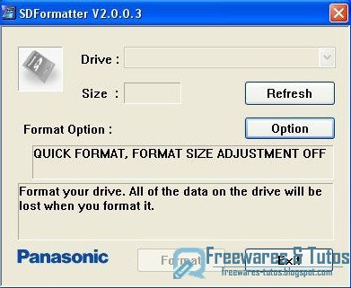 SDFormatter : formatez vos cartes mémoire SD / SDHC