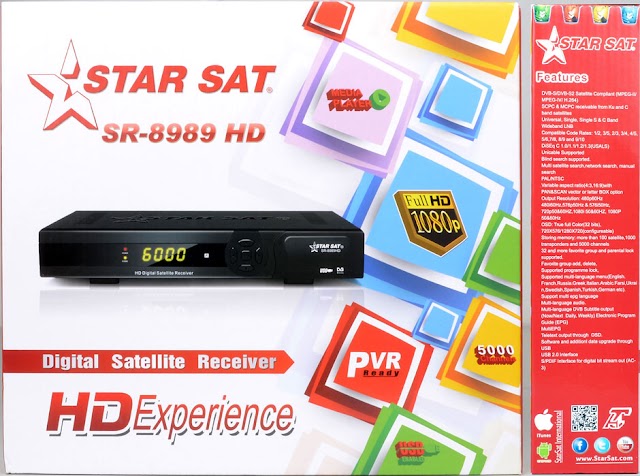 ATUALIZAÇÃO STARSAT SR-8989 HD V1.18 (11/01/2016) - 13/01/2016