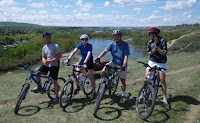 Riding party in Bowness Park