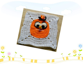 free crochet pattern, free crochet granny square pattern, free crochet mitered square pattern, free crochet Bubbles angry bird pattern, free crochet orange angry bird pattern, free crochet orange angry bird granny mitered square pattern, free crochet donation ideas, cancer donation ideas, Project Chemo Crochet, Oswal Cashmilon, Pradhan Stores,