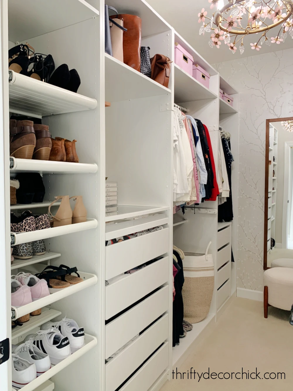 ikea closet with drawers