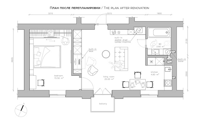 Small, tiny, apartment, under, meter, cozy, studio, design, plan, interior design, house, home, micro, space, spaces, flat