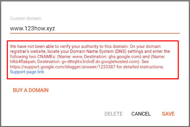 Details needed to be able to point Blogspot into Namecheap domain