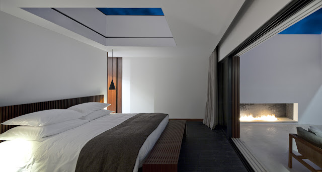 Picture of modern bedroom in the hotel