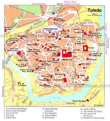 Toledo Mapa Ciudad de la Región