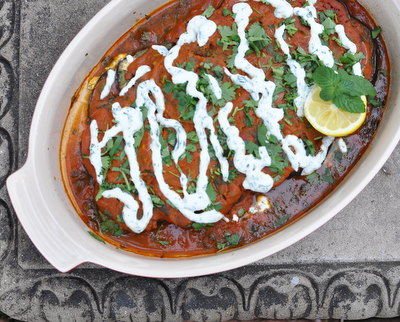 Afghan Eggplant & Tomato Casserole (Borani Banjan), Best Recipes for Everyday 2015 ♥ AVeggieVenture.com.