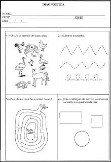 Atividade diagnóstica para 1º ano alfabetização