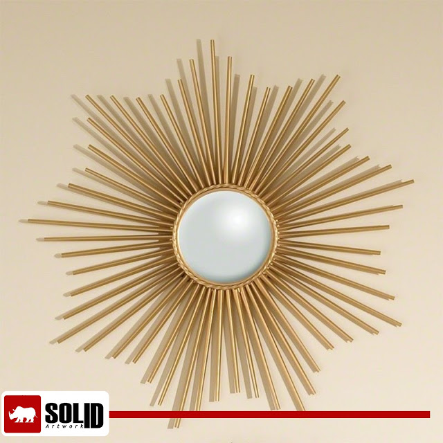 Mini Sunburst Mirror Gold