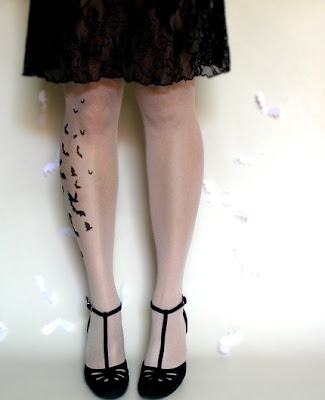 Look no further as Tattoo Socks has solved the problem! The tights/pantyhose 