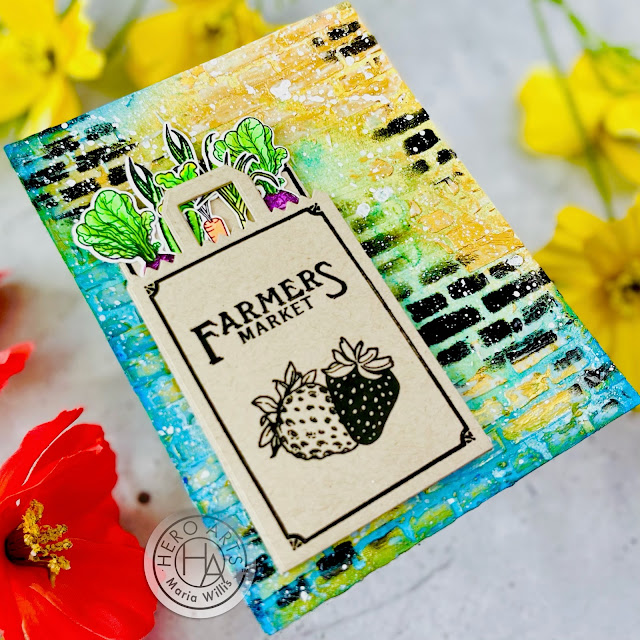 Cardbomb, Maria Willis, Hero Arts, My Monthly Hero March 2023, cards, cardmaking, stamps, stamping, heat embossing,mixed media, watercolor