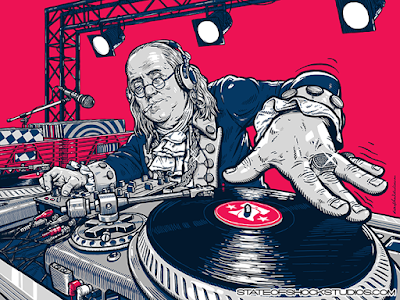 Darin Shock DJ Benny Ben Franklin Print