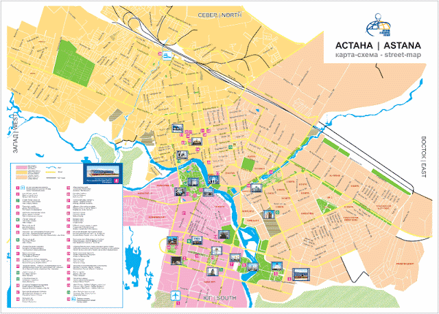 Mapas de Astana - Cazaquistão