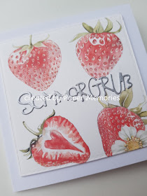 Sommer, Erdbeeren, Grußkarte, crafts, Babenhausen, Paper Memories