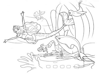 coloring pages of mermaids - Mermaid Coloring Pages Cartoons ColoringPedia