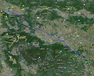 Sofia to Kardjali (150 miles or 170 miles)