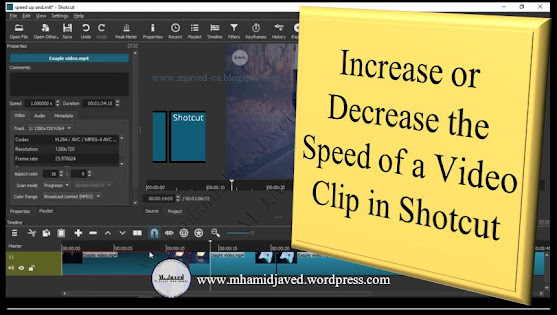 Increase or Decrease the Speed of a Video Clip in Shotcut