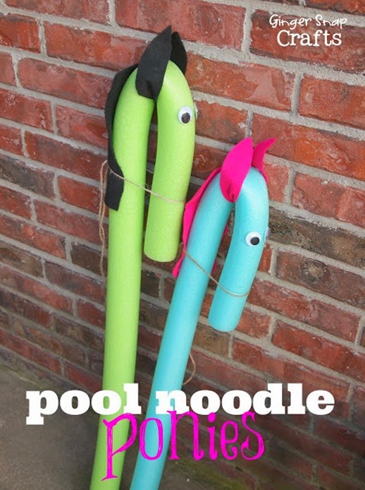 pool noodle ponies from #gingersnapcrafts #tutorial #kidcraft