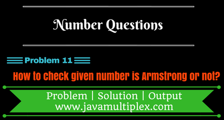 Java program that checks whether given number is Armstrong or not.