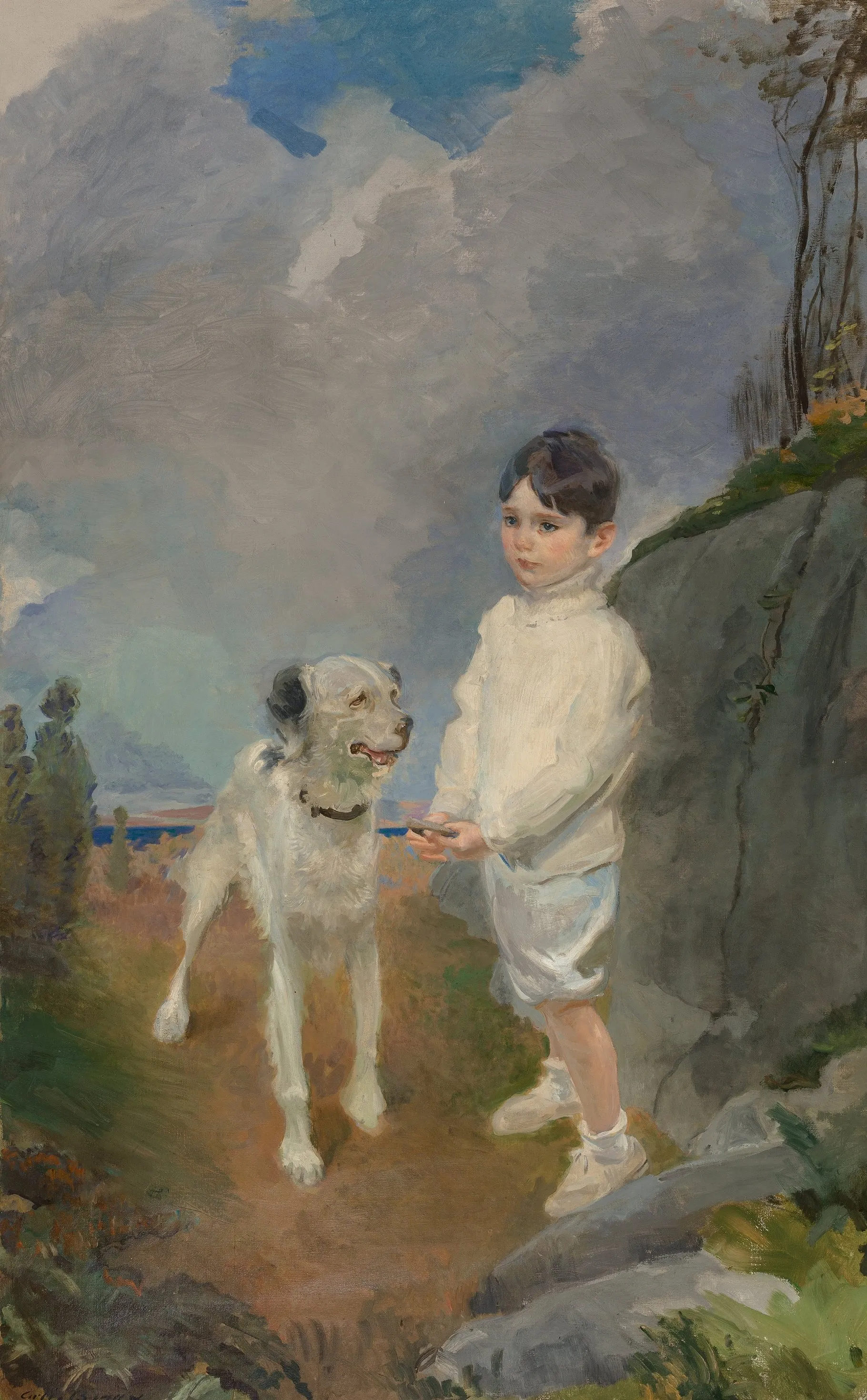 Cecilia-Beaux-Lane-Lovell-and-His-Dog-1913-1914