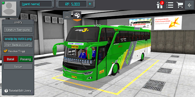 Livery Efisiensi JB3+ SHD Bussid