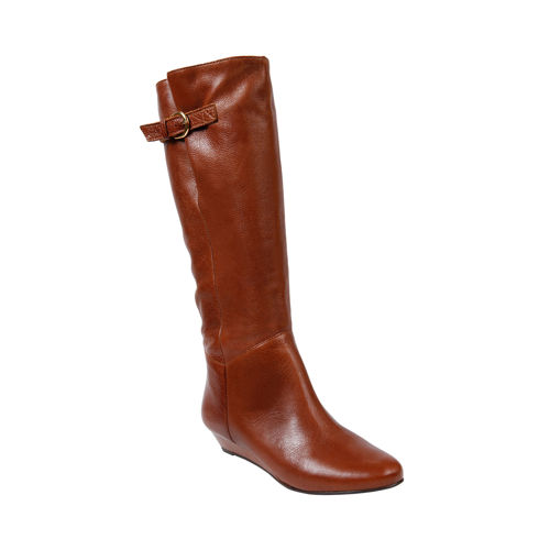 Loving Steve Madden's Intyce boot in cognac. The slight wedge adds a ...