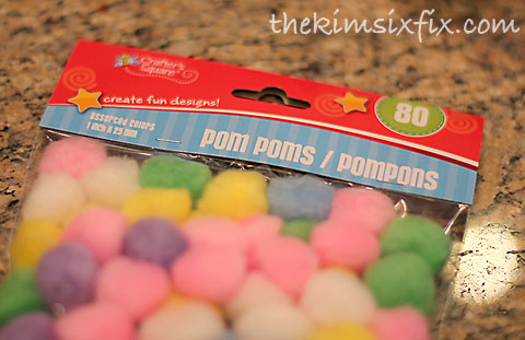 Bag of pom poms