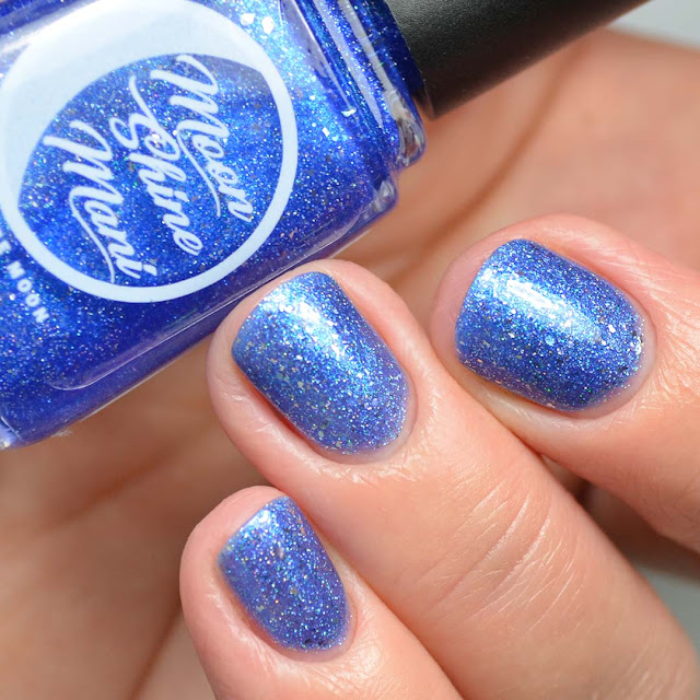 blue metallic nail polish swatch