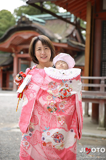 石清水八幡宮でのお宮参り出張撮影