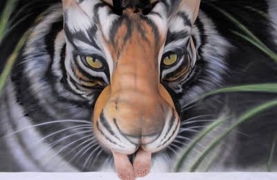 Human Body Paint on Cool Collections  Tiger Body Art Painting On Human Body