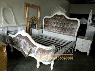 Mebel Classic Furniture tempat tidur Klasik dipan Antik bed ukiran dipan jati Jepara kamar set Mewah classic french