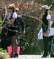 Girls Aloud on The Set of The New St Trinian's Movie