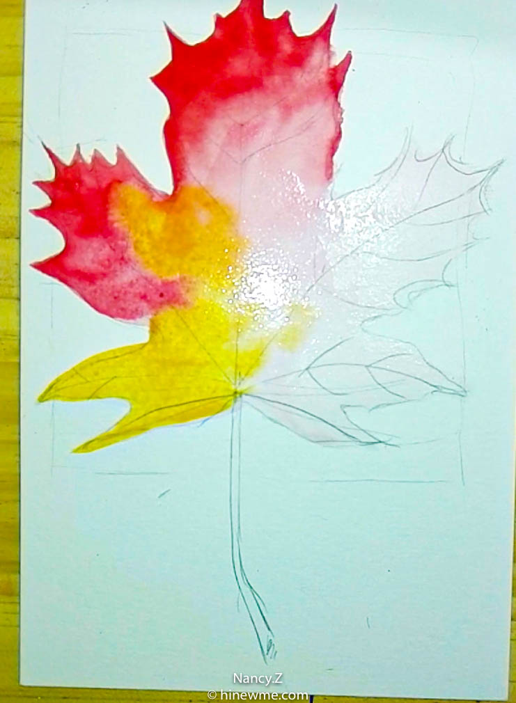 2How to draw an autumn maple leaf step by step #tutorial, come to see my online web class