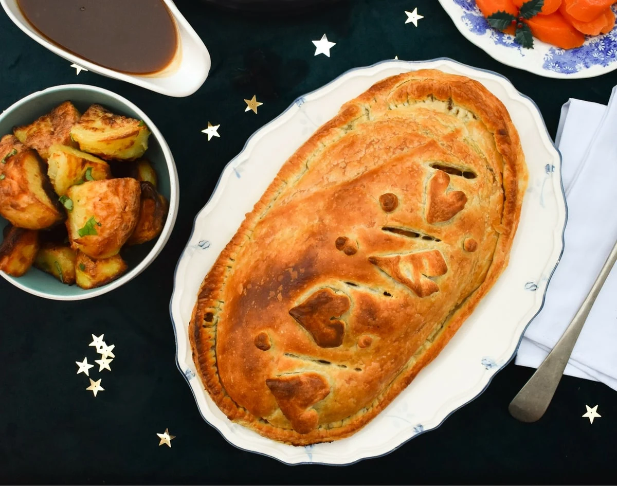 Vegan Butternut Squash Wellington with Lentils & Chestnuts