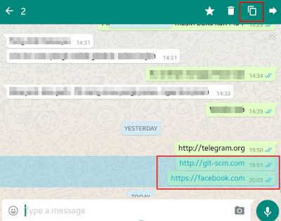 Whatsapp memblok link Telegram, tidak bisa di klik atau di copy