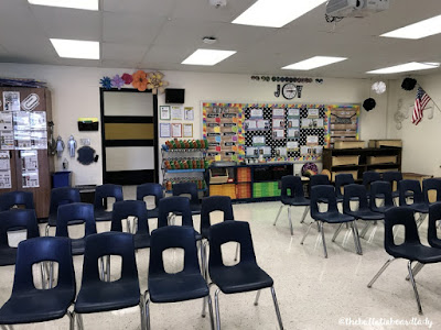 Be inspired by this farmhouse themed music room.  Rustic decor and bold accents help set this music classroom up for optimal learning.  Bulletin boards, flexible seating, organization ideas and more!