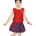 Chandrika Girl's Self Design Knee Length Sleeveless