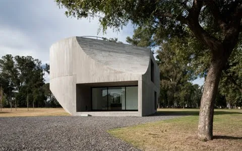 Minimalist Concrete House Design in Argentina by Johnston Marklee