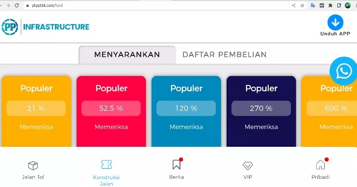 cara kerja ptpptbk PP Infrastructure APK